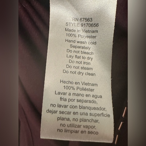 Beaded Tiered Chiffon  Dress in Aubergine - Picture 3 of 5